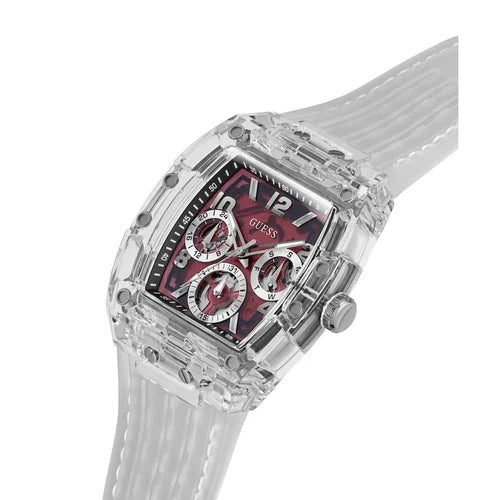 Montre Homme Guess Phoenix - GW0499G9 Bracelet Plastique transparent