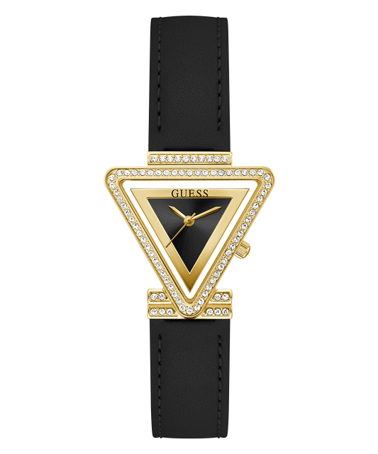 Montre analogique GUESS pour femme, couleur or noir