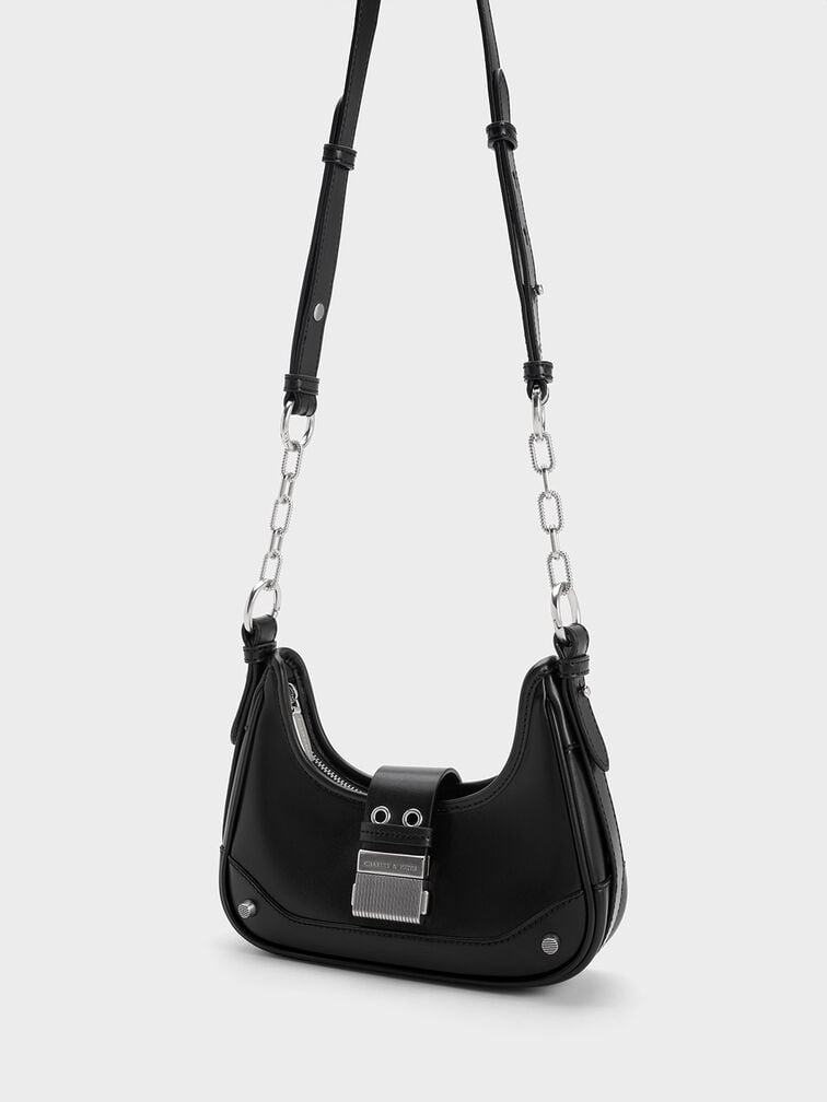 Sac hobo avec ceinture Winslet - Noir