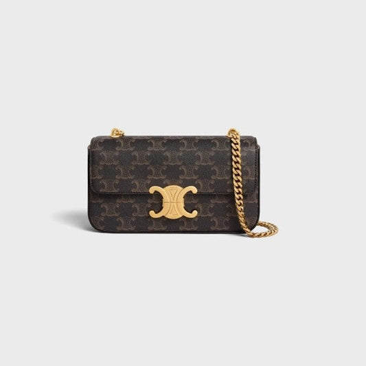 SAC À BANDOULIÈRE CHAÎNE CLAUDE DE VEAU BRILLANT