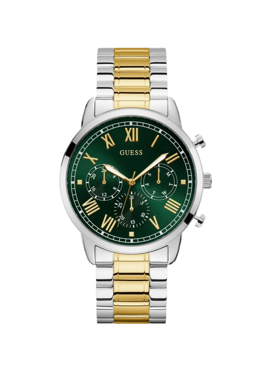 Montre Guess multifonction verte à deux tons