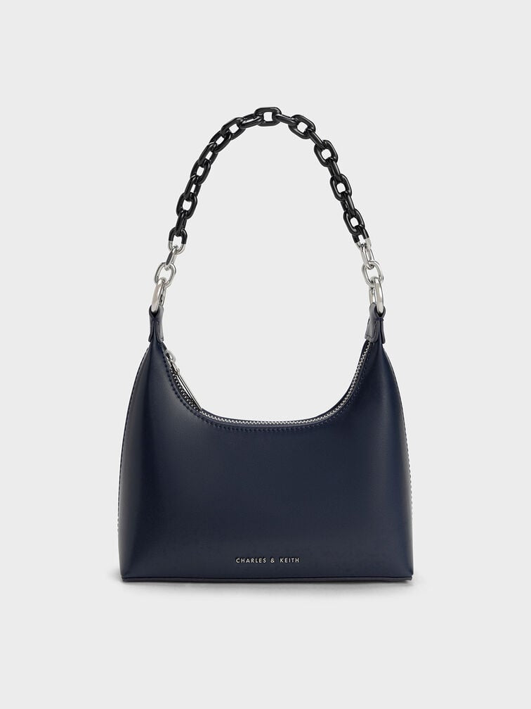 Sac à bandoulière avec poignée en chaîne Koi - Noir