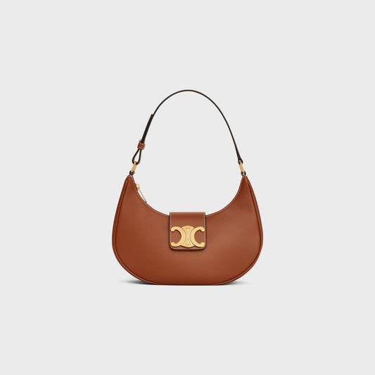 SAC AVA TRIOMPHE MOYEN MODELE VEAU LISSE Marron