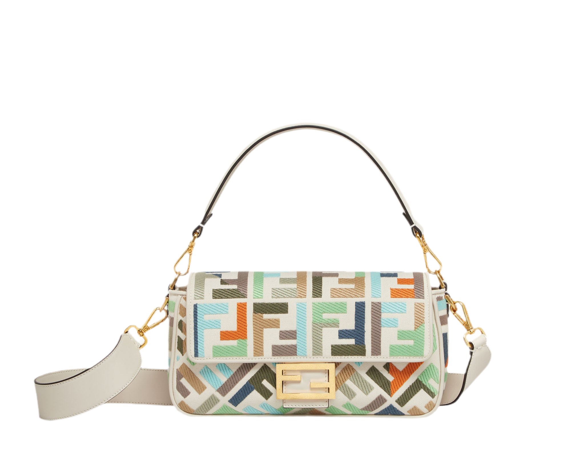 Sac en toile multicolore avec broderie FF