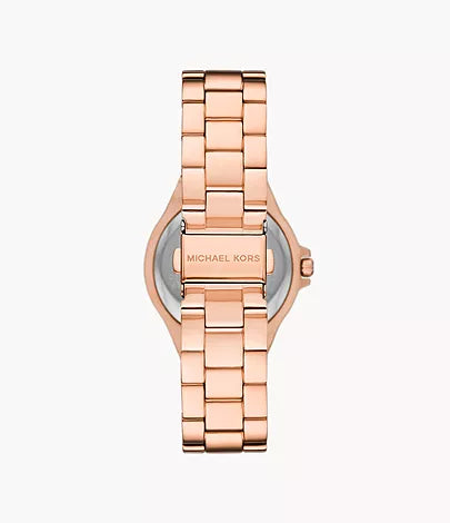 Montre Lennox de Michael Kors à trois aiguilles en acier inoxydable, doré rose
