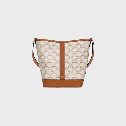 SAC SEAU PETIT MODÈLE TOILE TRIOMPHE ET VEAU