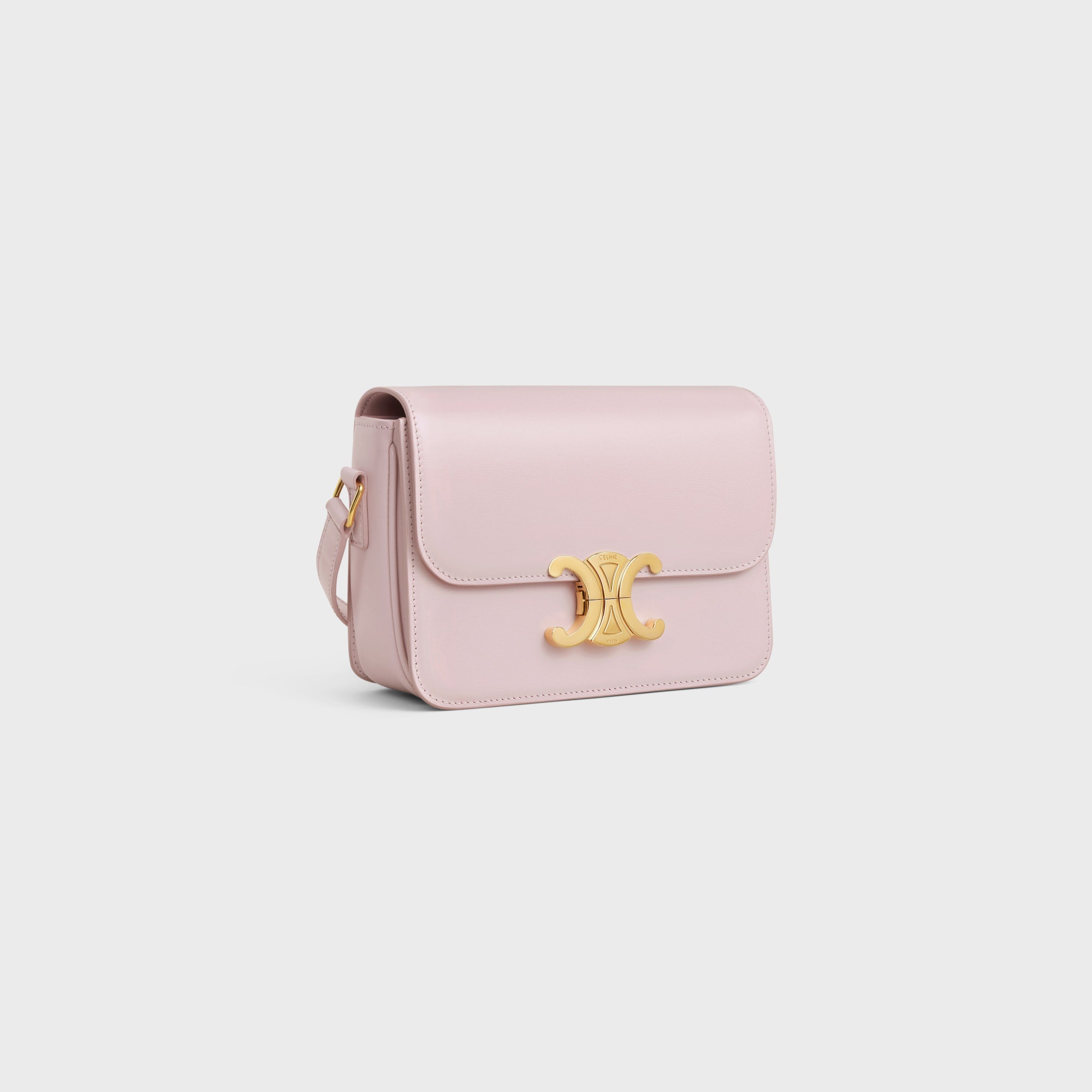 SAC TRIOMPHE TEEN EN VEAU BRILLANT EN ROSE PASTEL