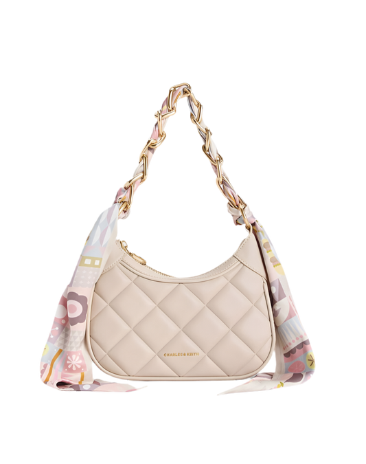 Mini sac matelassé à poignée foulard Alcott - Oat