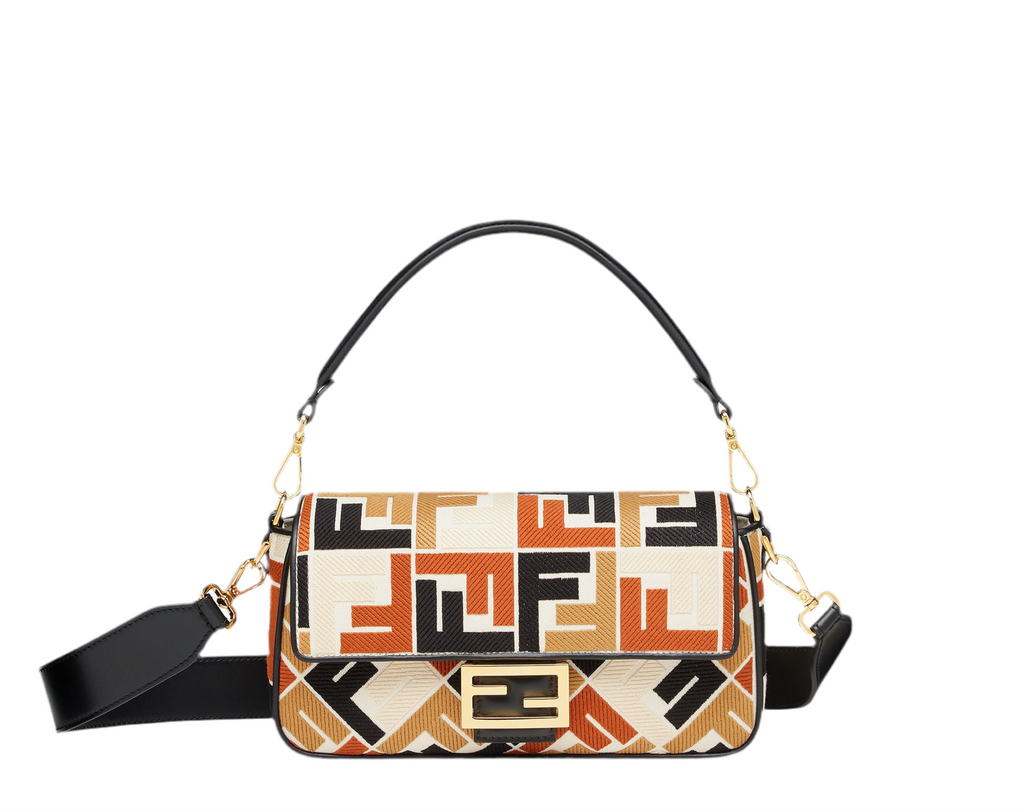 Sac en toile multicolore avec étiquette FF brodée