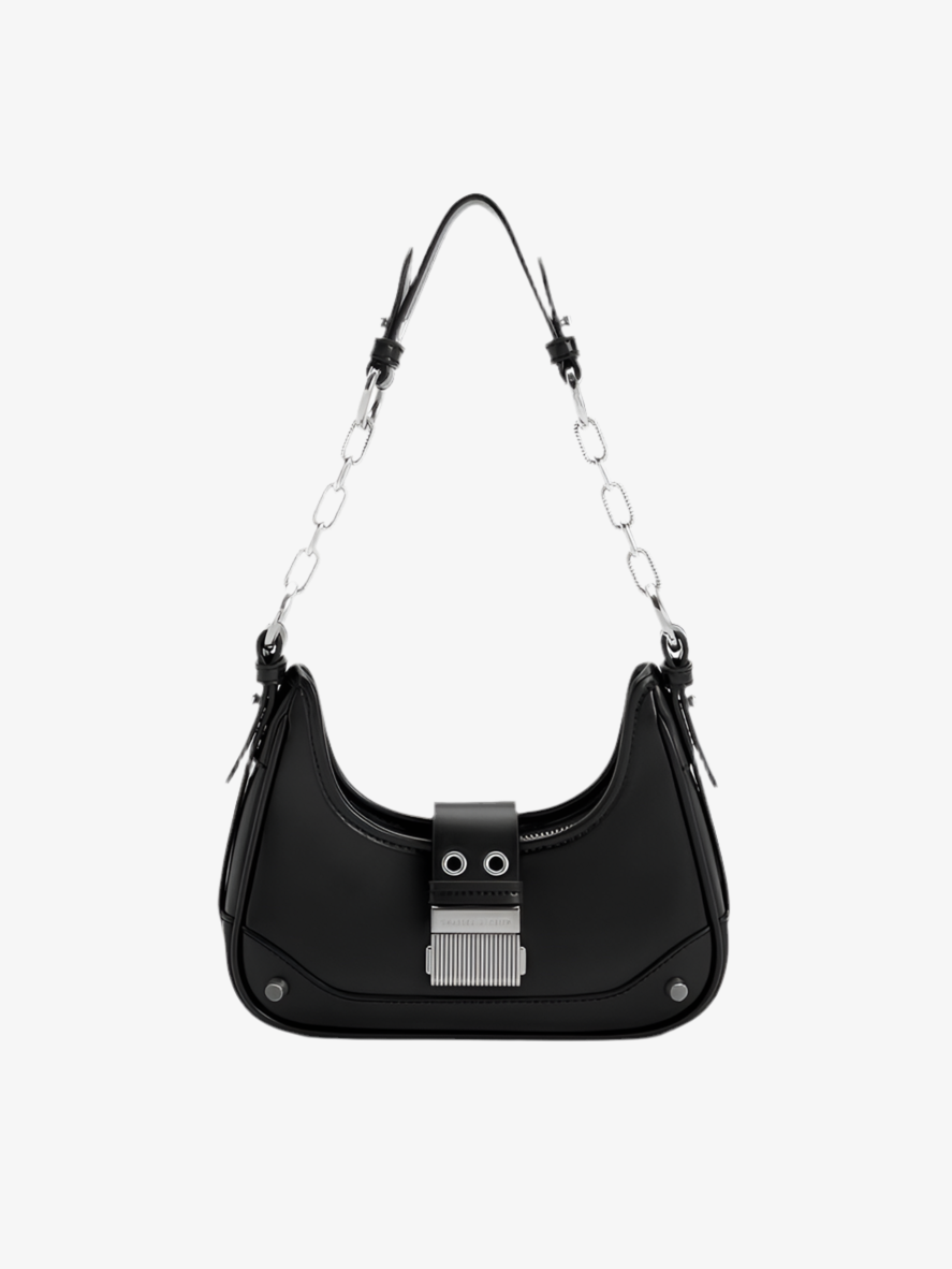 Sac hobo avec ceinture Winslet - Noir