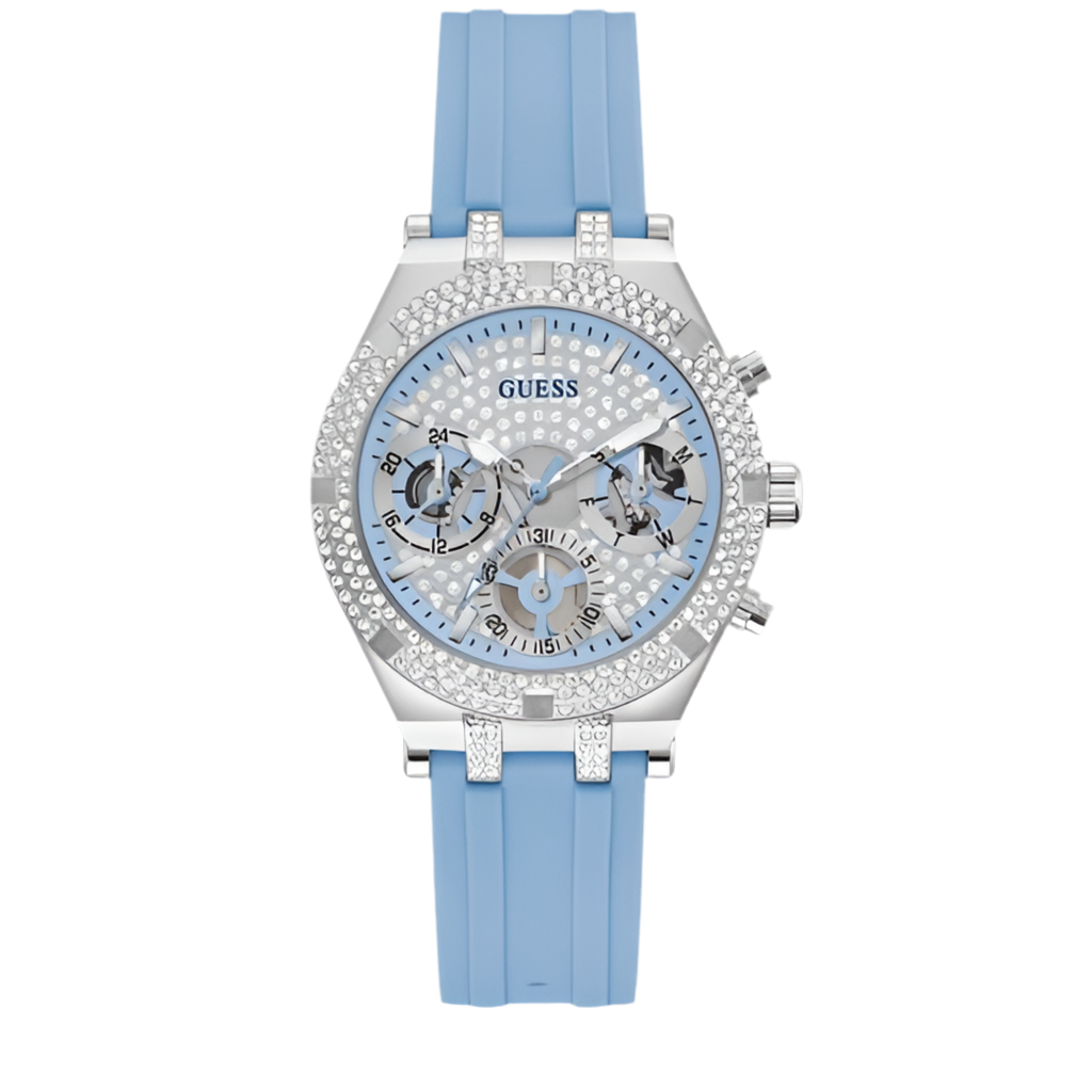 Montre Heiress avec bracelet en caoutchouc bleu
GW0407L1