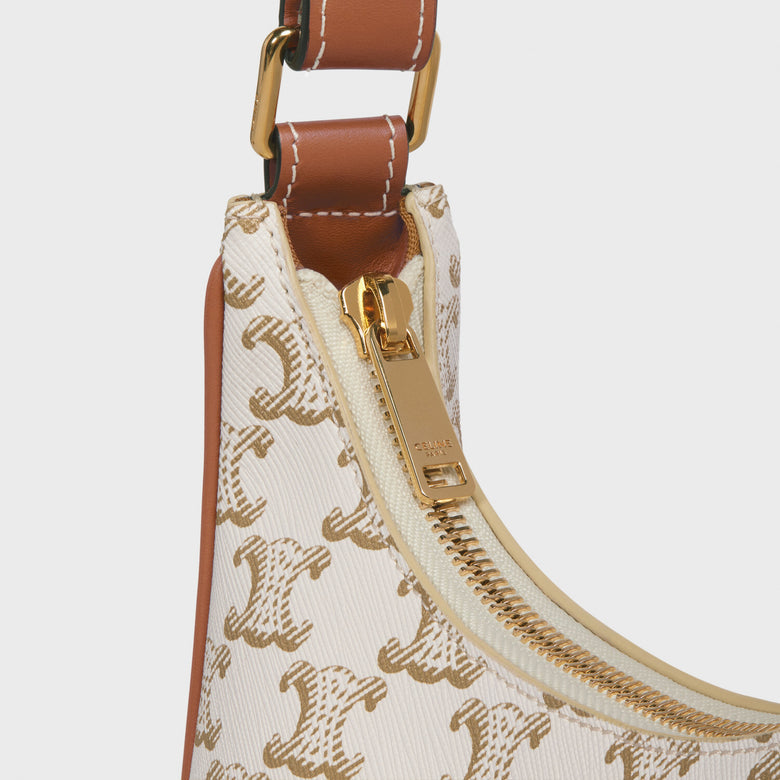 SAC AVA TOILE TRIOMPHE ET VEAU BLANC