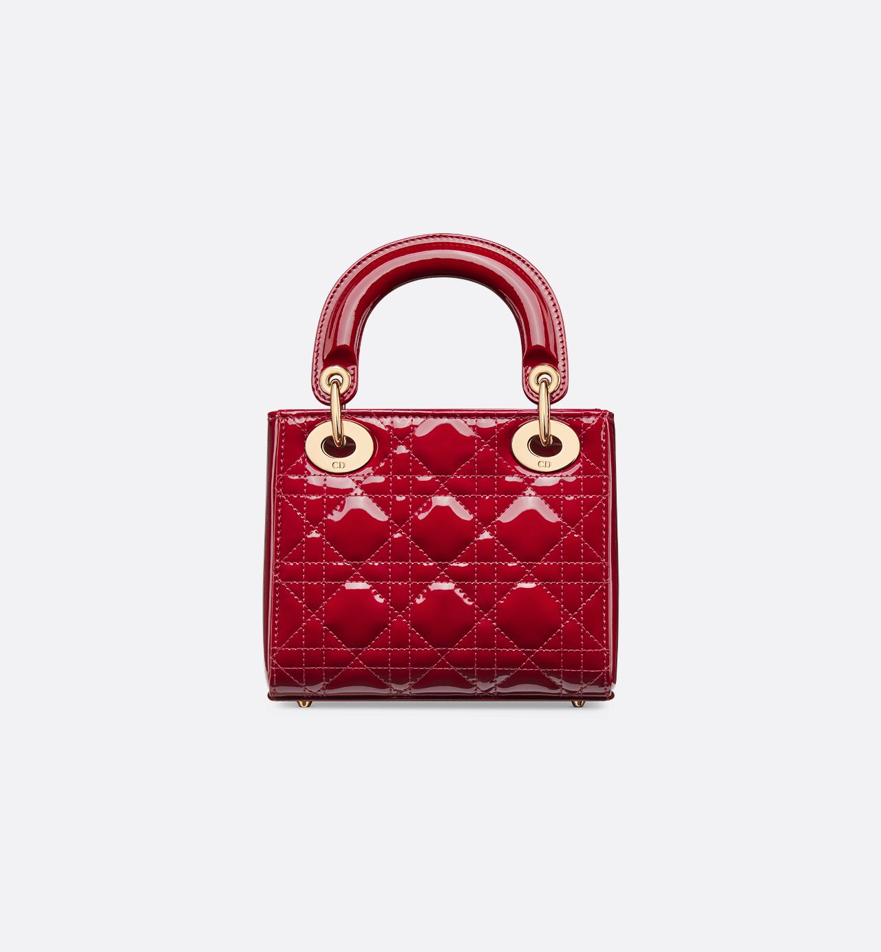 Sac Lady Dior Mini verni rouge cerise