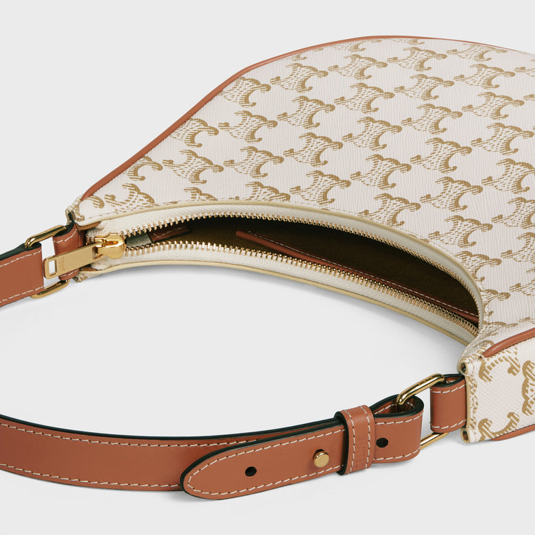 SAC AVA TOILE TRIOMPHE ET VEAU BLANC
