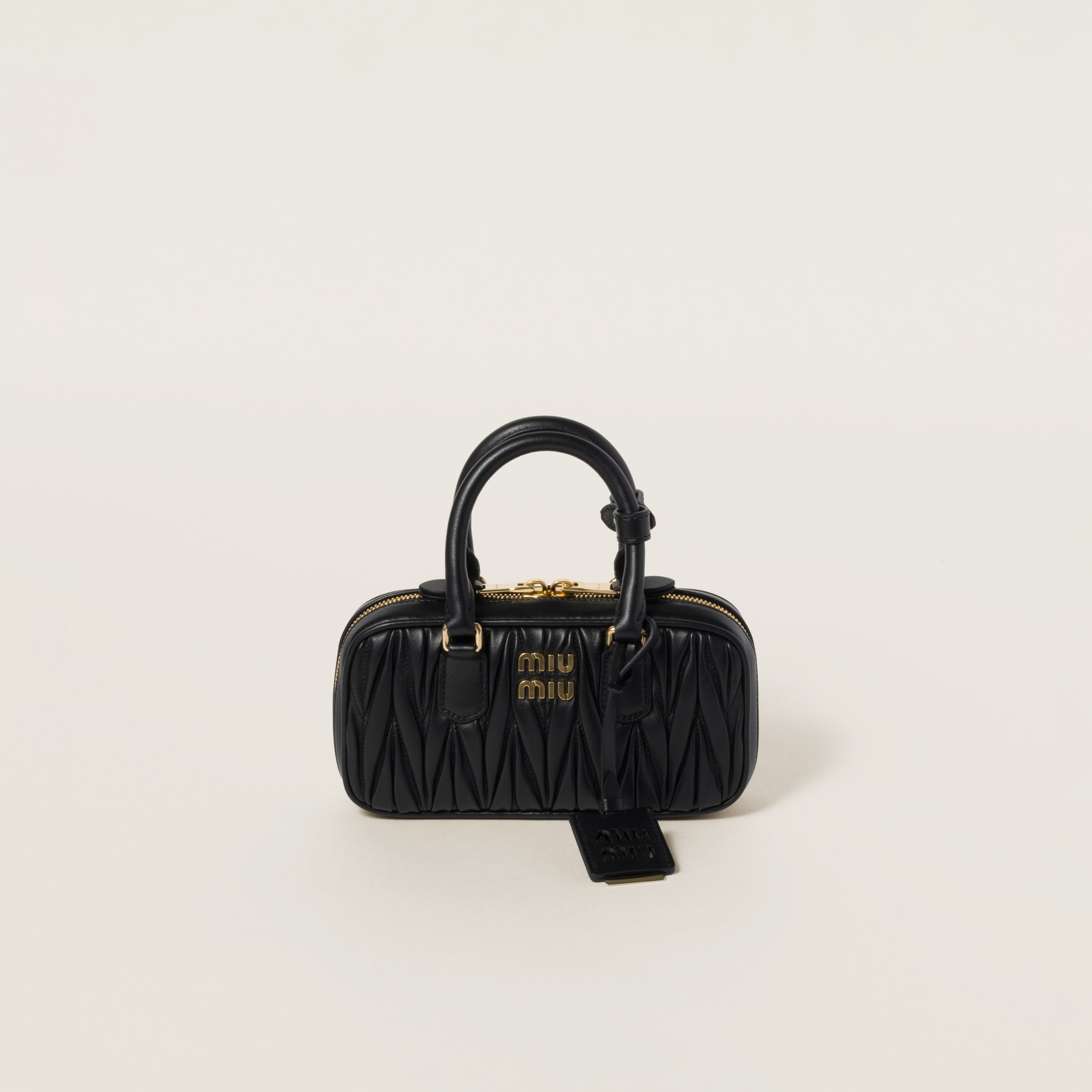 Mini sac Arcadi matelassé en noir