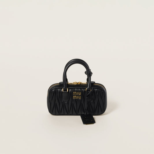 Mini sac Arcadi matelassé en noir
