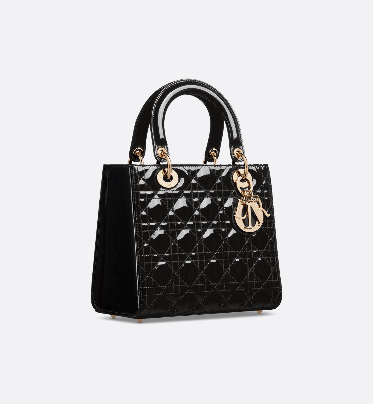 Sac Lady Dior Medium verni noir