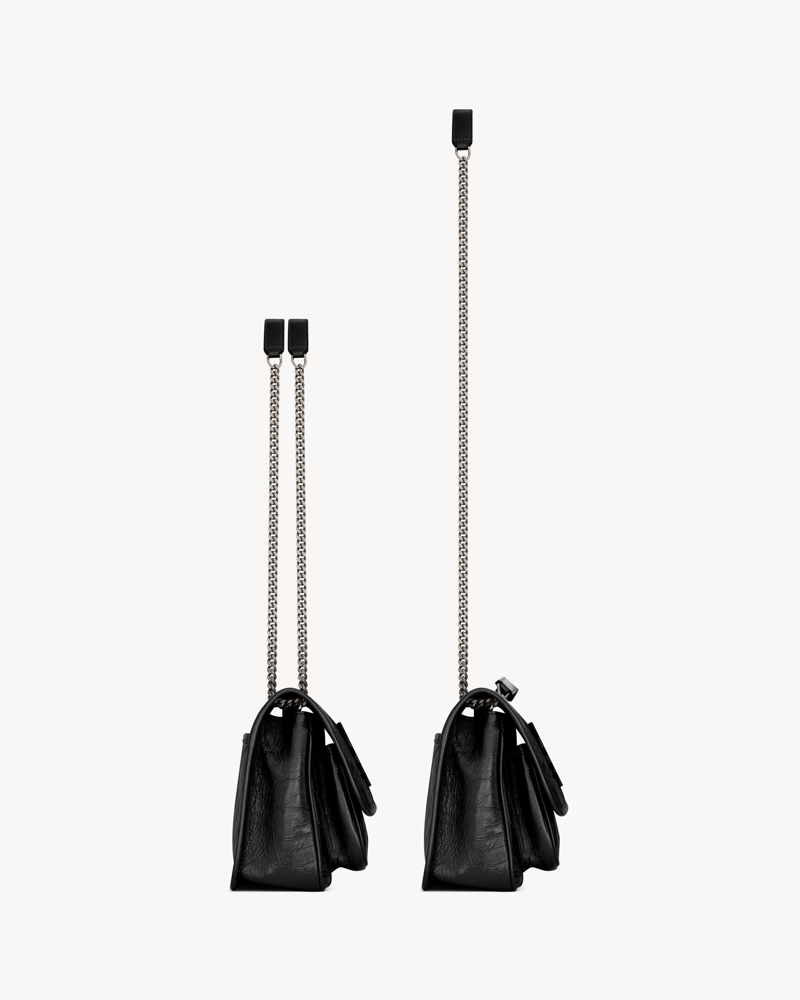 SAC YSL NIKI BABY EN SEMI CUIR VINTAGE NOIR