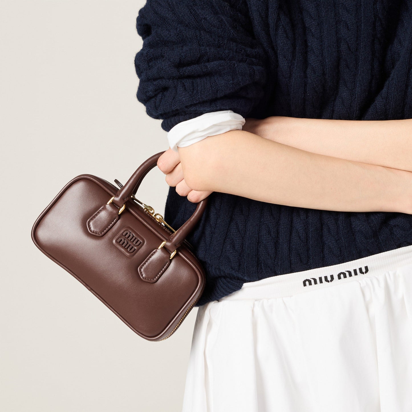 Mini-sac en semi cuir Arcadie