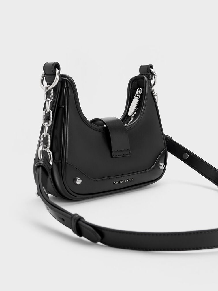 Sac hobo avec ceinture Winslet - Noir