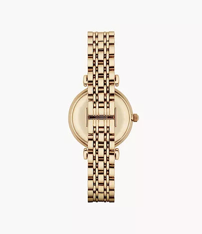 Montre à deux aiguilles en acier inoxydable doré pour femme Emporio Armani AR1907