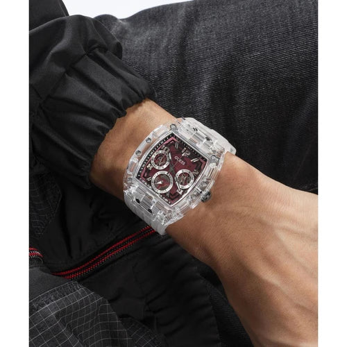 Montre Homme Guess Phoenix - GW0499G9 Bracelet Plastique transparent