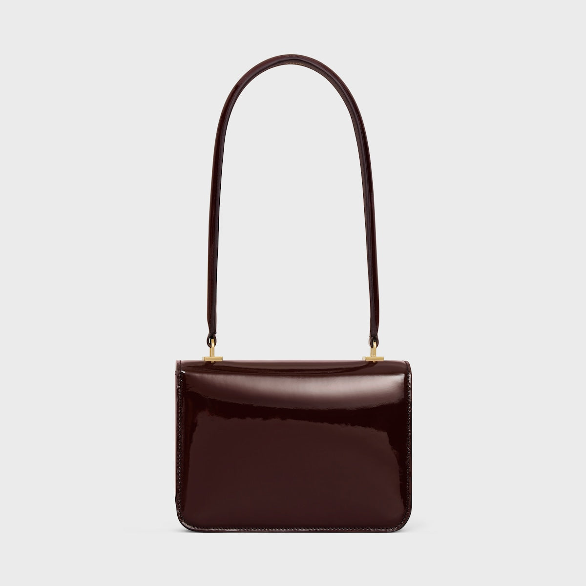 SAC TEEN GARANCE EN VEAU VERNI BICOLORE EN BRUN FONCÉ