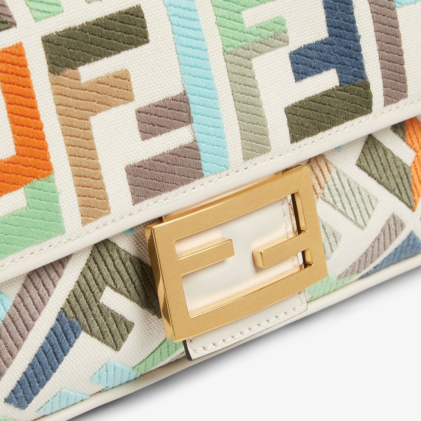 Sac en toile multicolore avec broderie FF