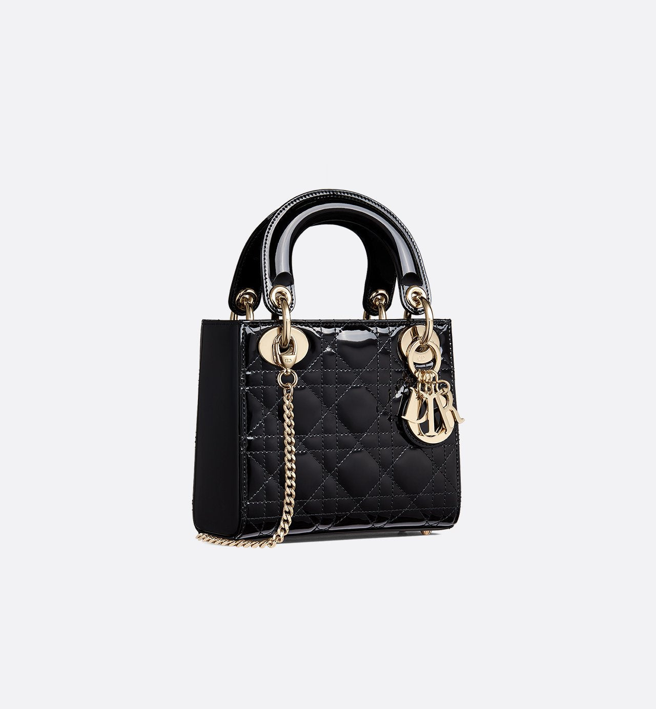 Sac Lady Dior Mini verni noir