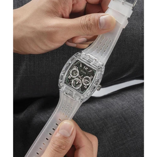 Montre Homme Guess Phoenix - GW0499G8 Bracelet Plastique transparent