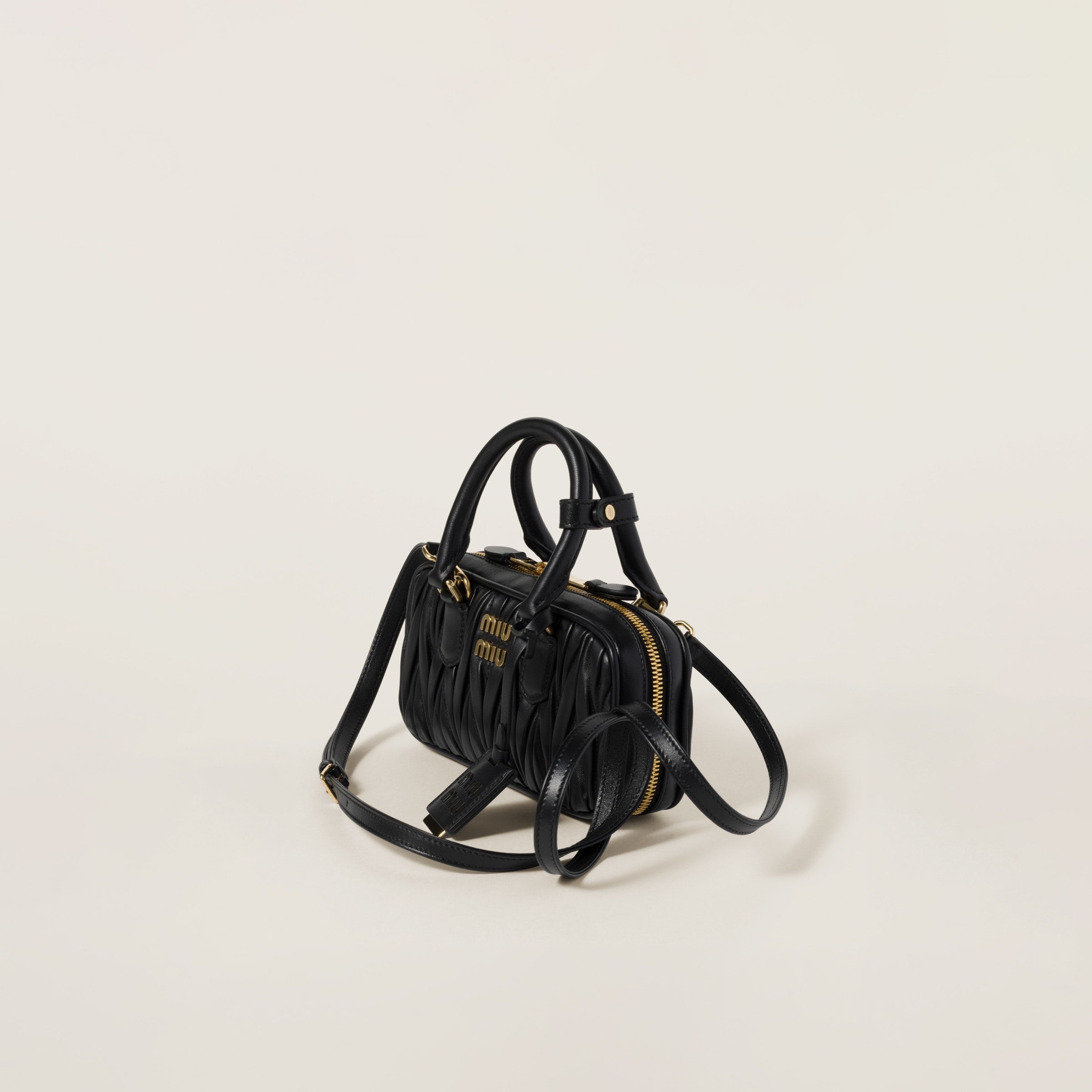 Mini sac Arcadi matelassé en noir