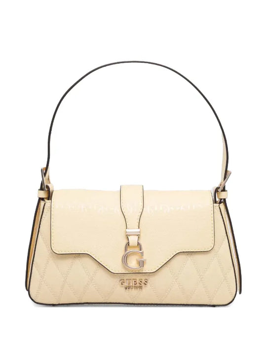 Sac à bandoulière structuré matelassé texturé GUESS beige