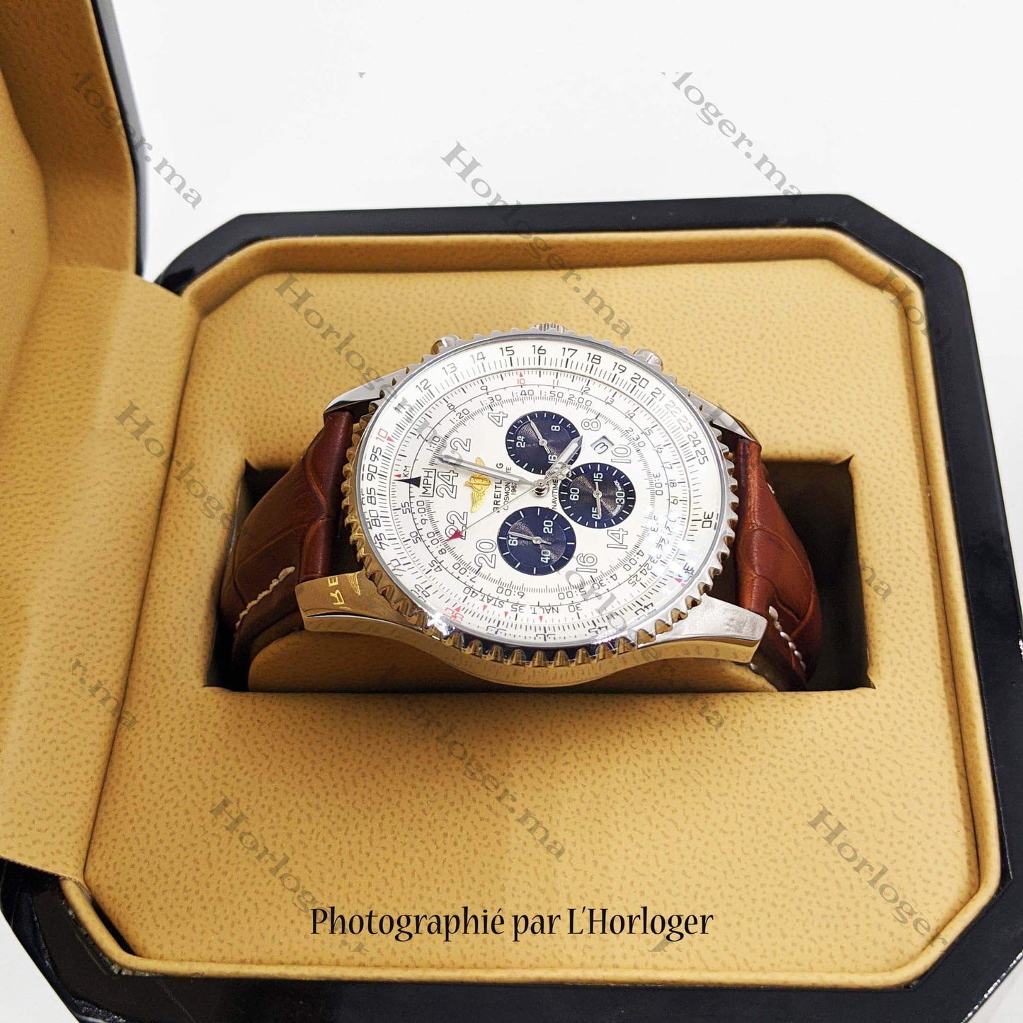 Breitling Navitimer Panda Brown Leather